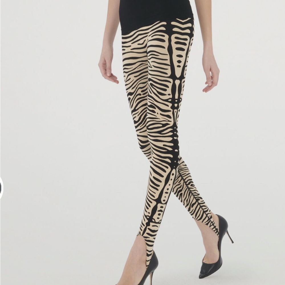 Wolford Black and Cream Patterned Socks